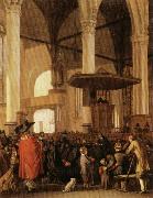 WITTE, Emanuel de Interior of the Oude Kerk in Amsterdam china oil painting reproduction